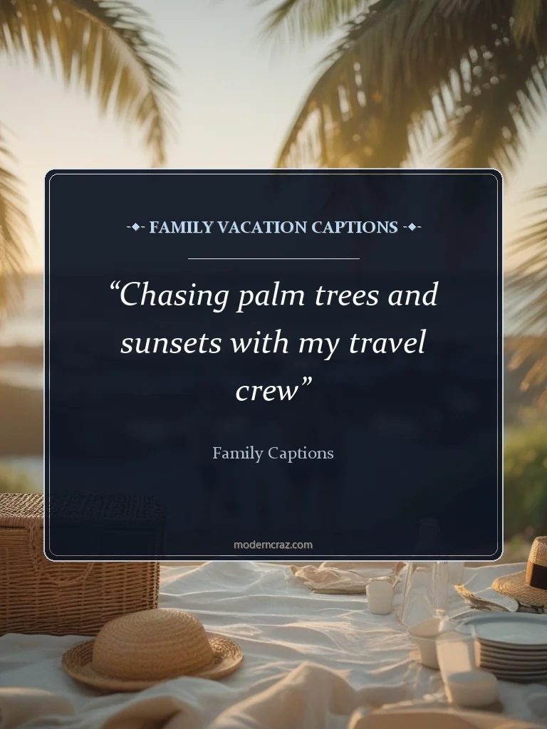 Family Vacation Captions - family captions