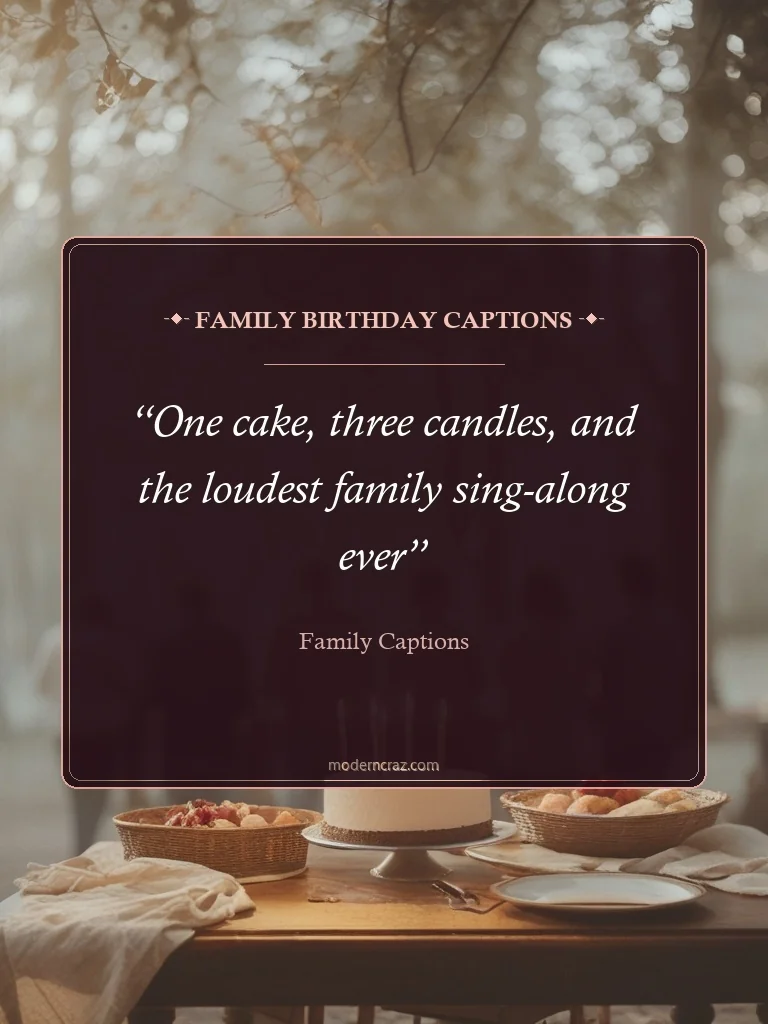 Family Birthday Captions - family captions